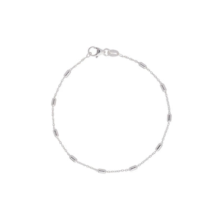 satellite design link bracelet in silver