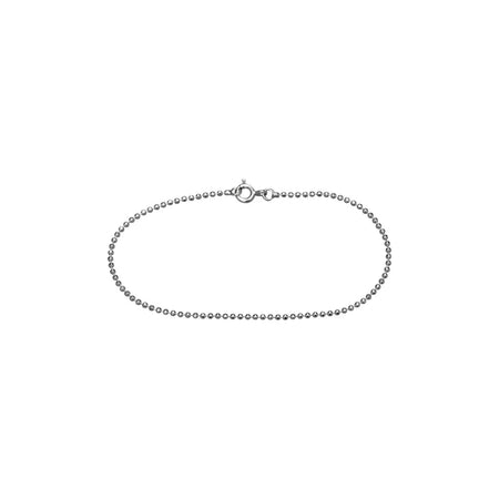 diamond cut bead design silver bracelet