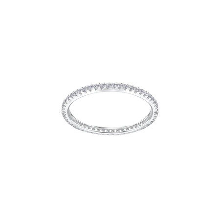 full eternity ring with cubic zirconia white stones made in sterling silver